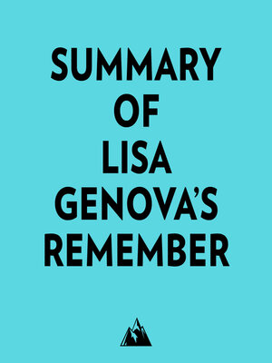 cover image of Summary of Lisa Genova's Remember